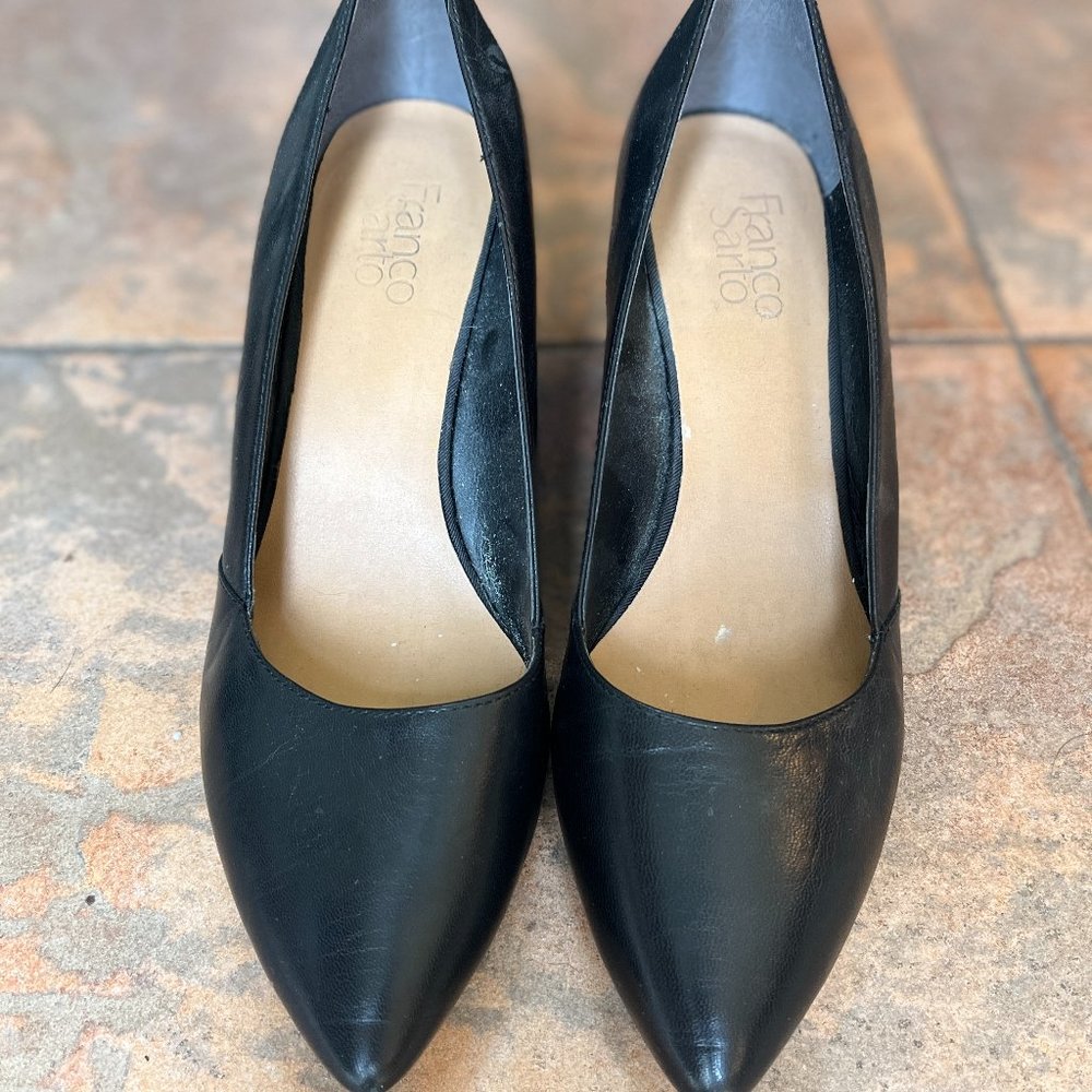 Franco Sarto dressy black wedges size 10